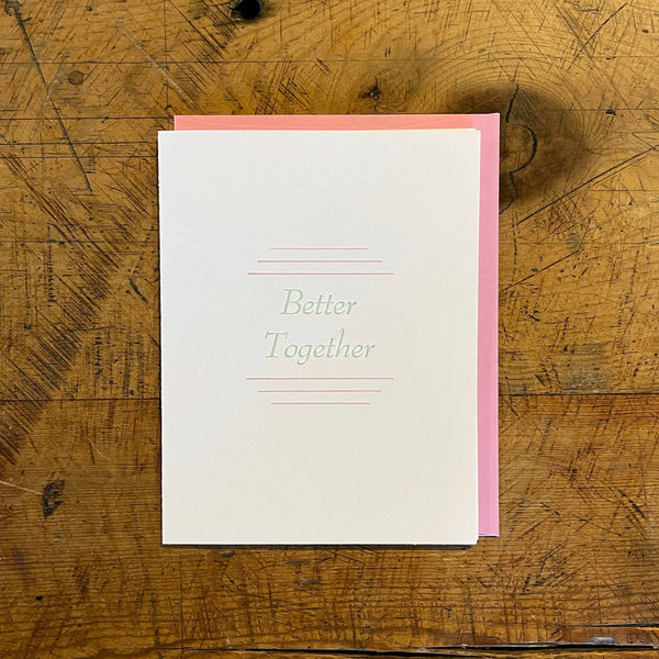 Better Together Letterpress Card
