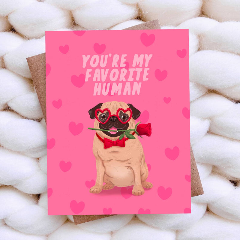 Favorite Human Funny Valentines Day Card Love Card