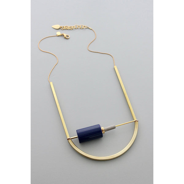 Geometric Vintage Lucite Link & Chain Necklace
