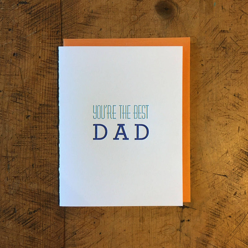 You're the Best Dad Letterpress Card