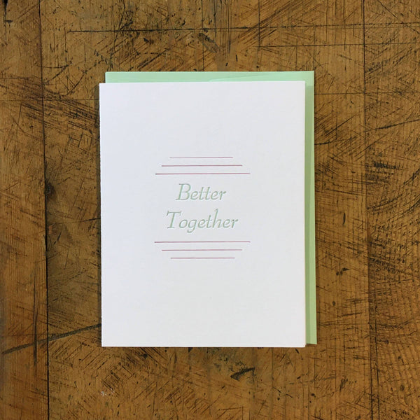 Better Together Letterpress Card