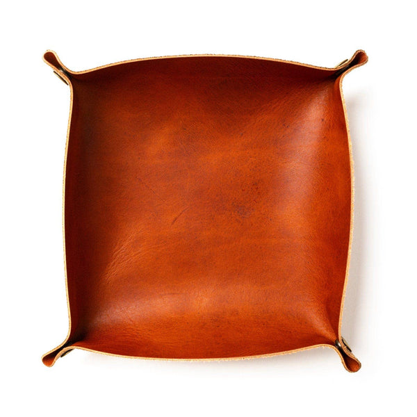 Leather Valet Tray - English Tan