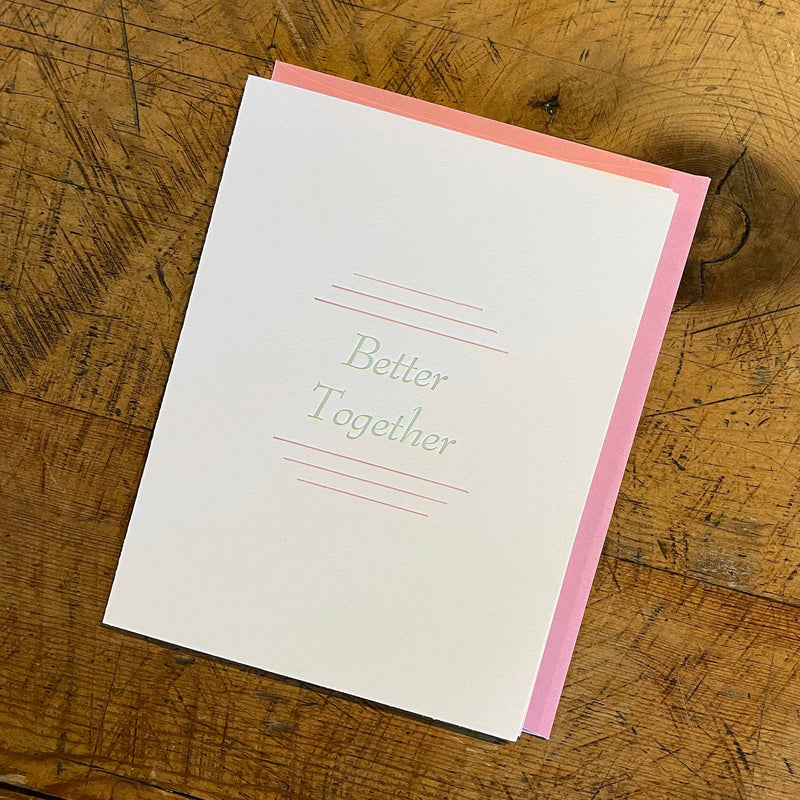 Better Together Letterpress Card