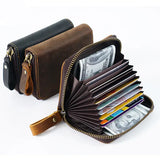 Credit Card Holder for Men Women, Geniune Leather Wallet