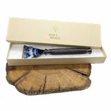 Gunmetal Gillette fusion razor in Irish bog oak