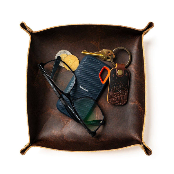 Leather Valet Tray - Heritage Brown