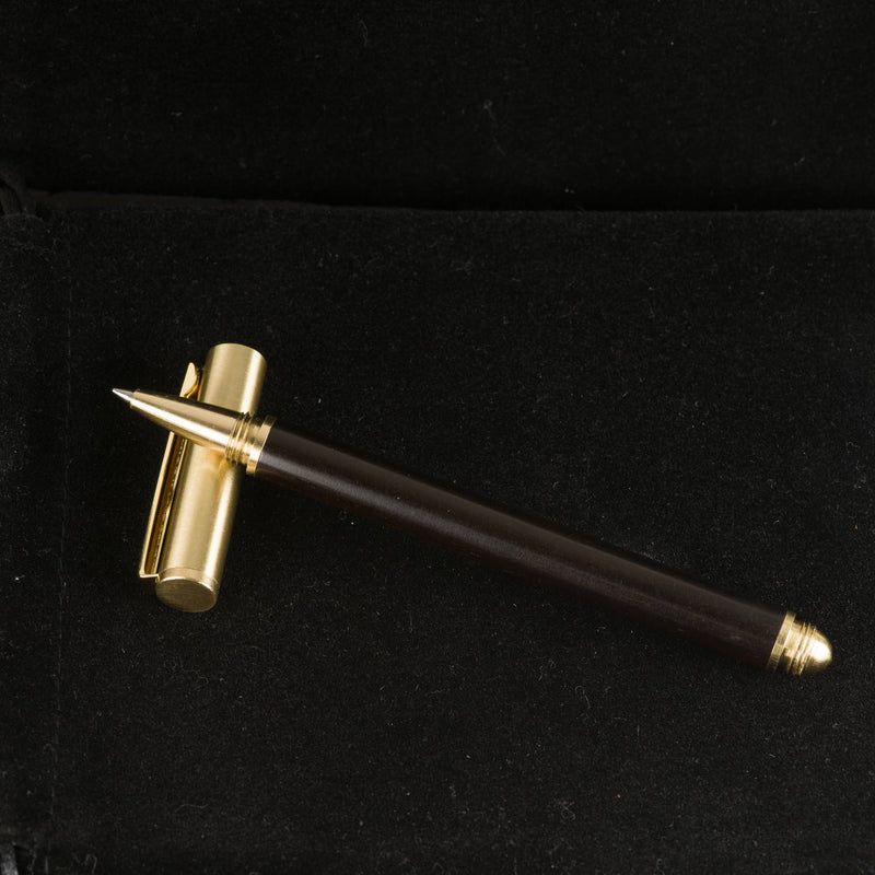Wood Gel Pen - Brushed brass pen with wood and gel pen