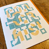 Congrats Letterpress Card