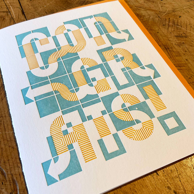 Congrats Letterpress Card