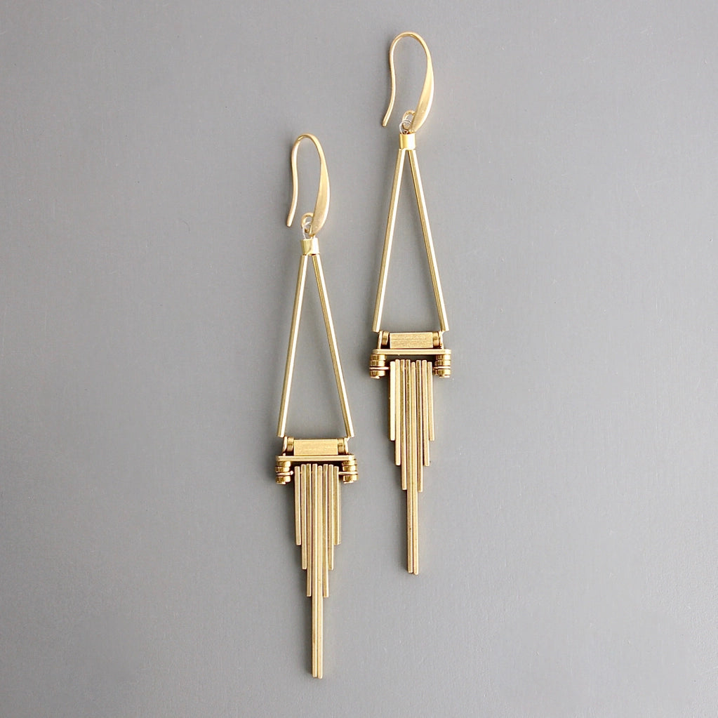 Geometric Brass Earrings