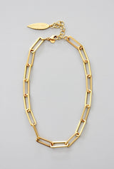 Gold Paperclip Chain Necklace