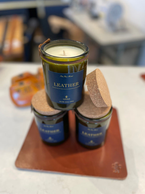 Leolo Leather Candle