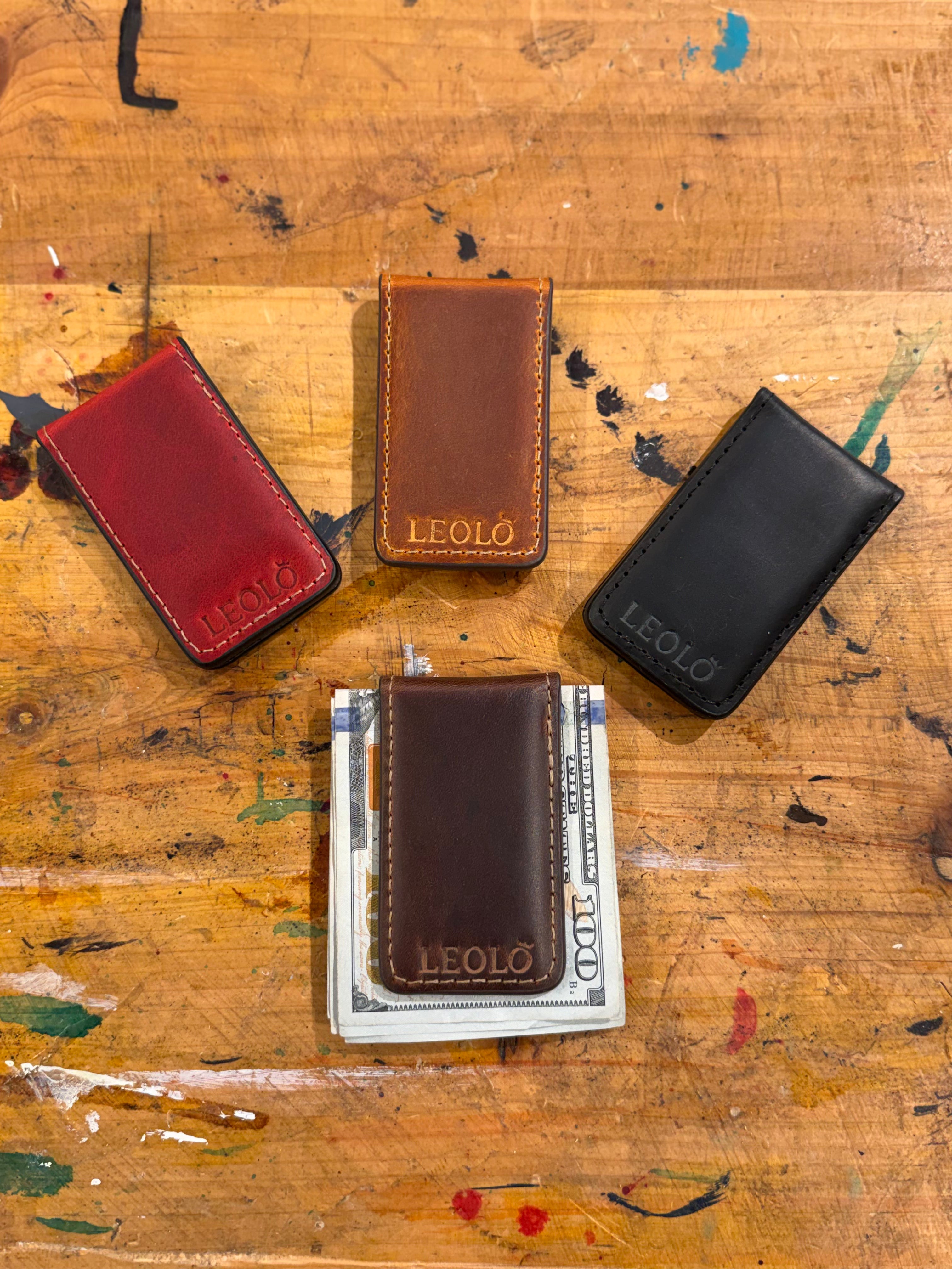 Leolo Full Grain Leather Money Clip