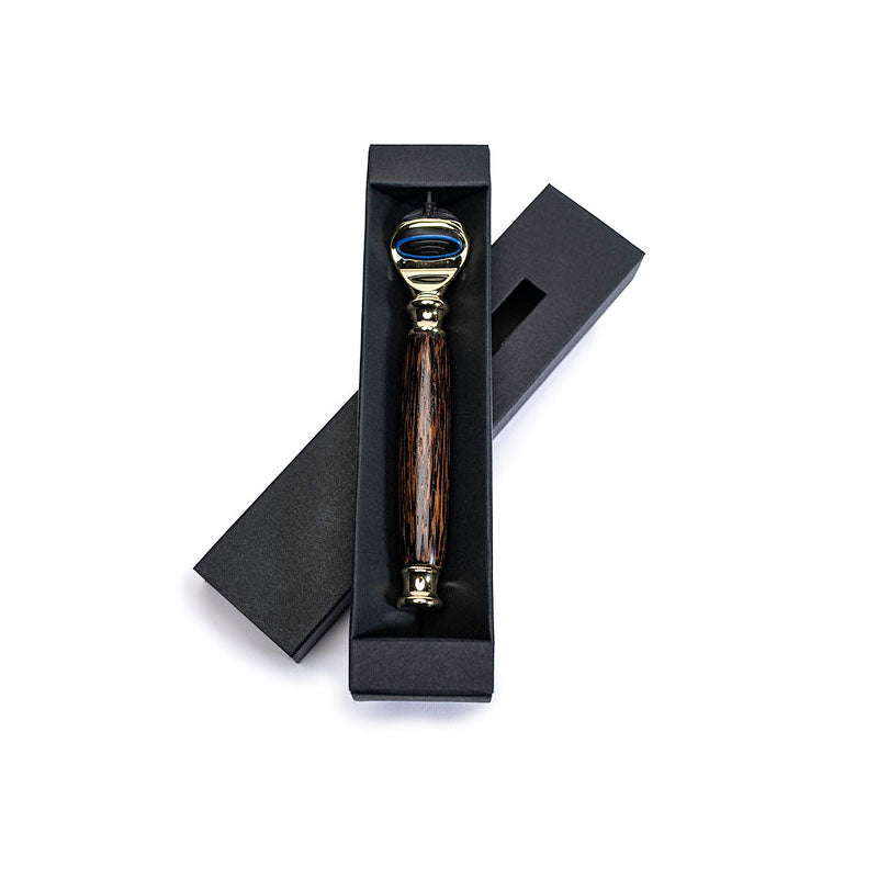 Sello Razor Gold Gillette fusion razor in Irish bog oak – Leolo Shoes