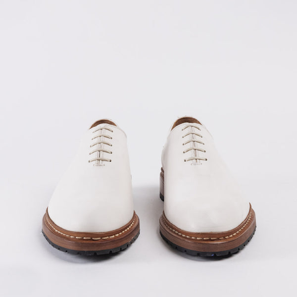 Men's Wholecut Leather Shoe - Natural White