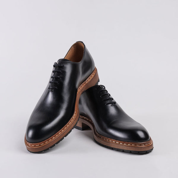 Men's Wholecut Black Leather Shoe