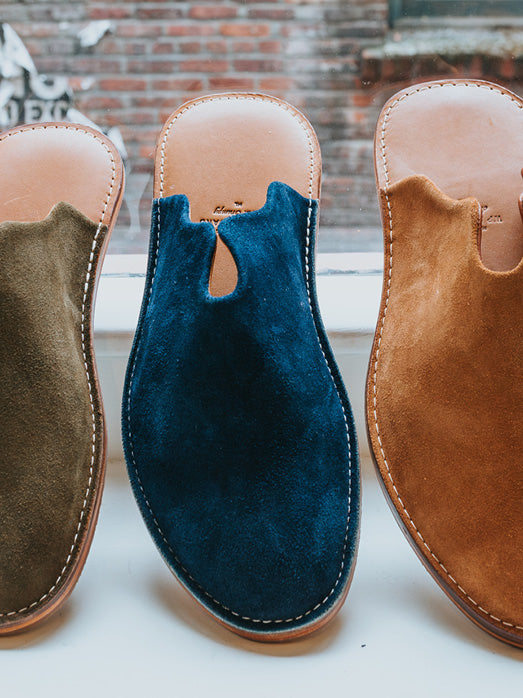 Mr. Grumpy Leather Slippers - Women's