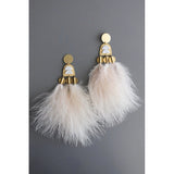 Blush Feather Post Earrings