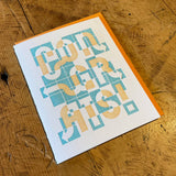 Congrats Letterpress Card