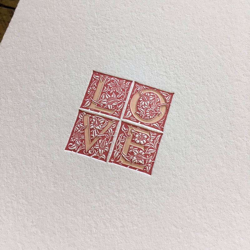 Love Letterpress Card