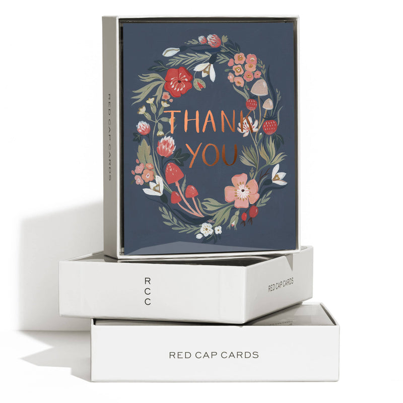 Forest Blue thank you greeting card