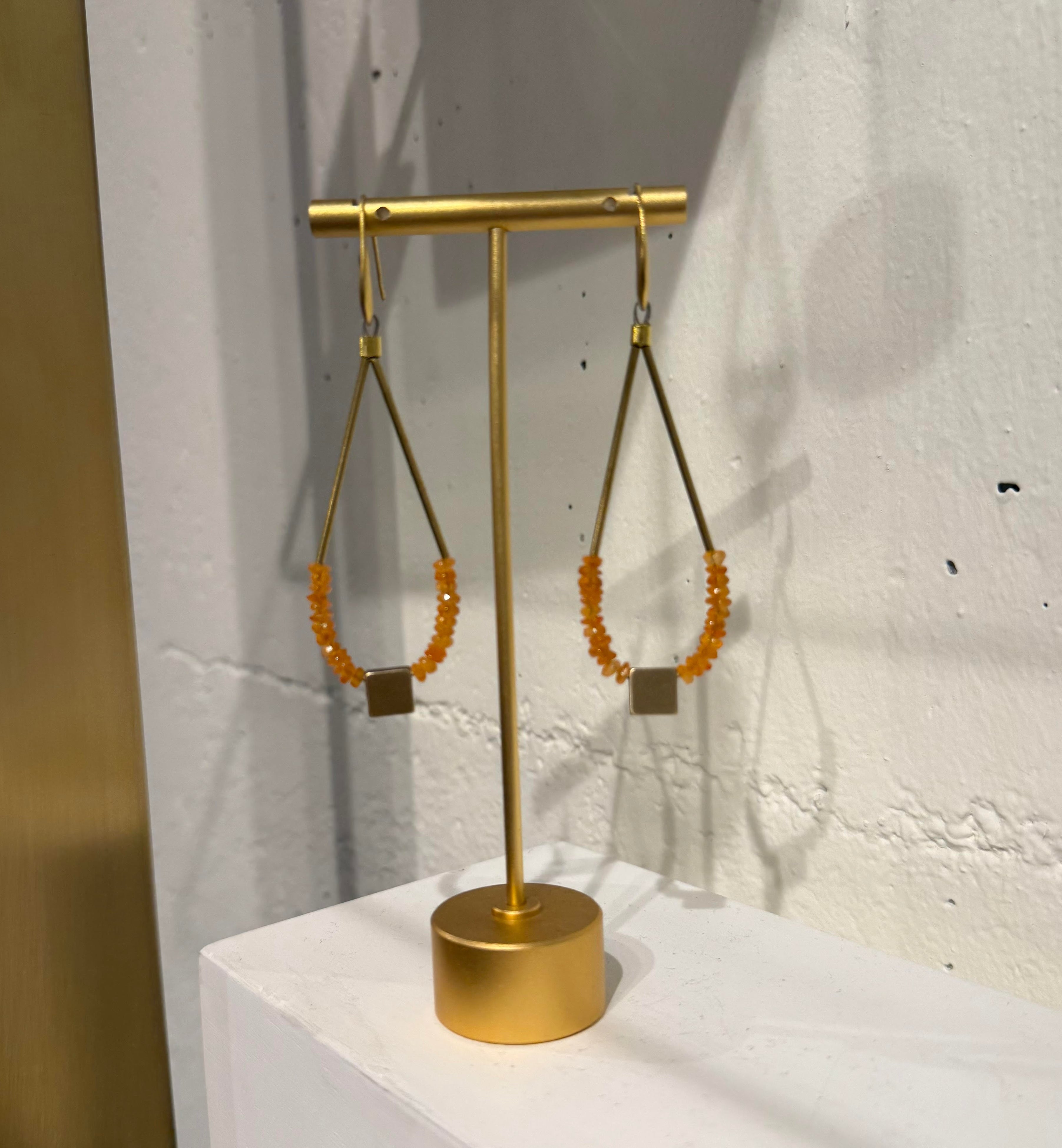 Faceted Carnelian Earrings