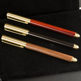 Wood Gel Pen - Brushed brass pen with wood and gel pen