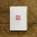 Love Letterpress Card