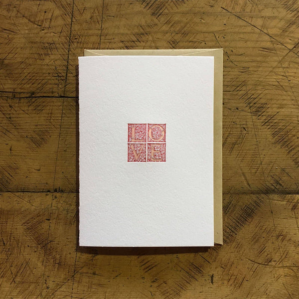 Love Letterpress Card