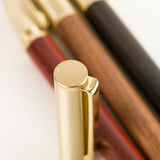 Wood Gel Pen - Brushed brass pen with wood and gel pen