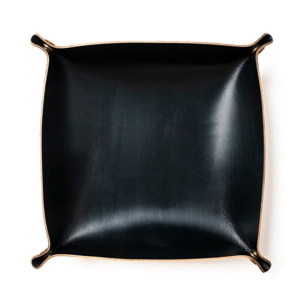 Leather Valet Tray - Black