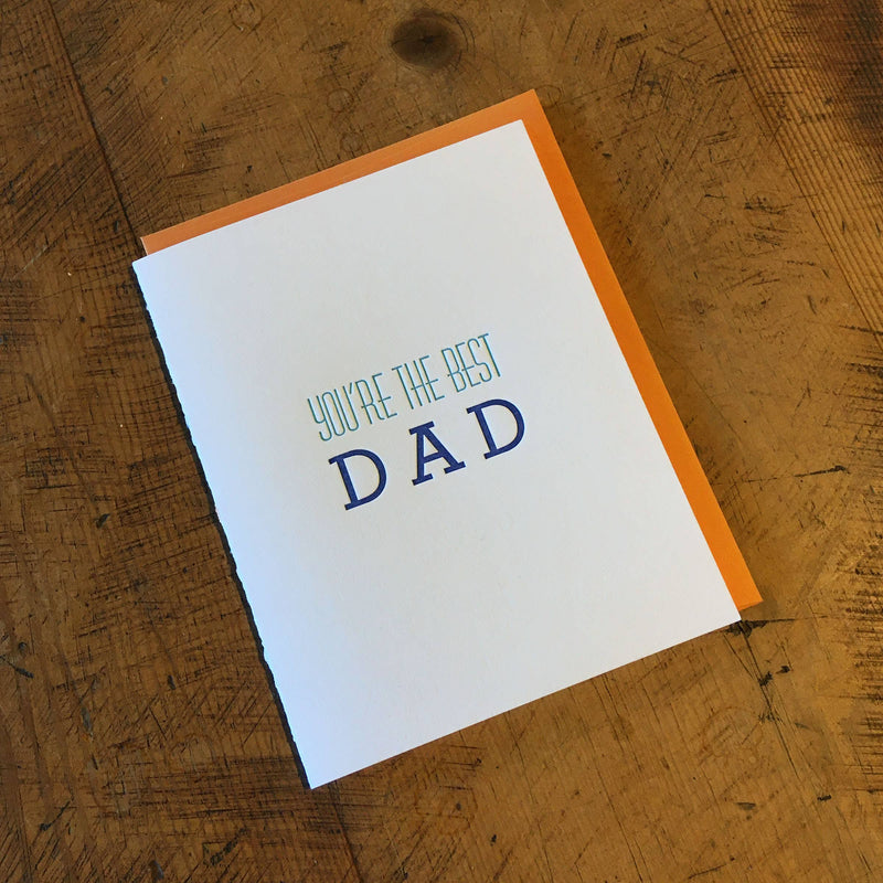 You're the Best Dad Letterpress Card