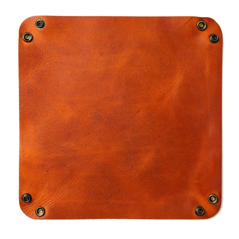 Leather Valet Tray - English Tan