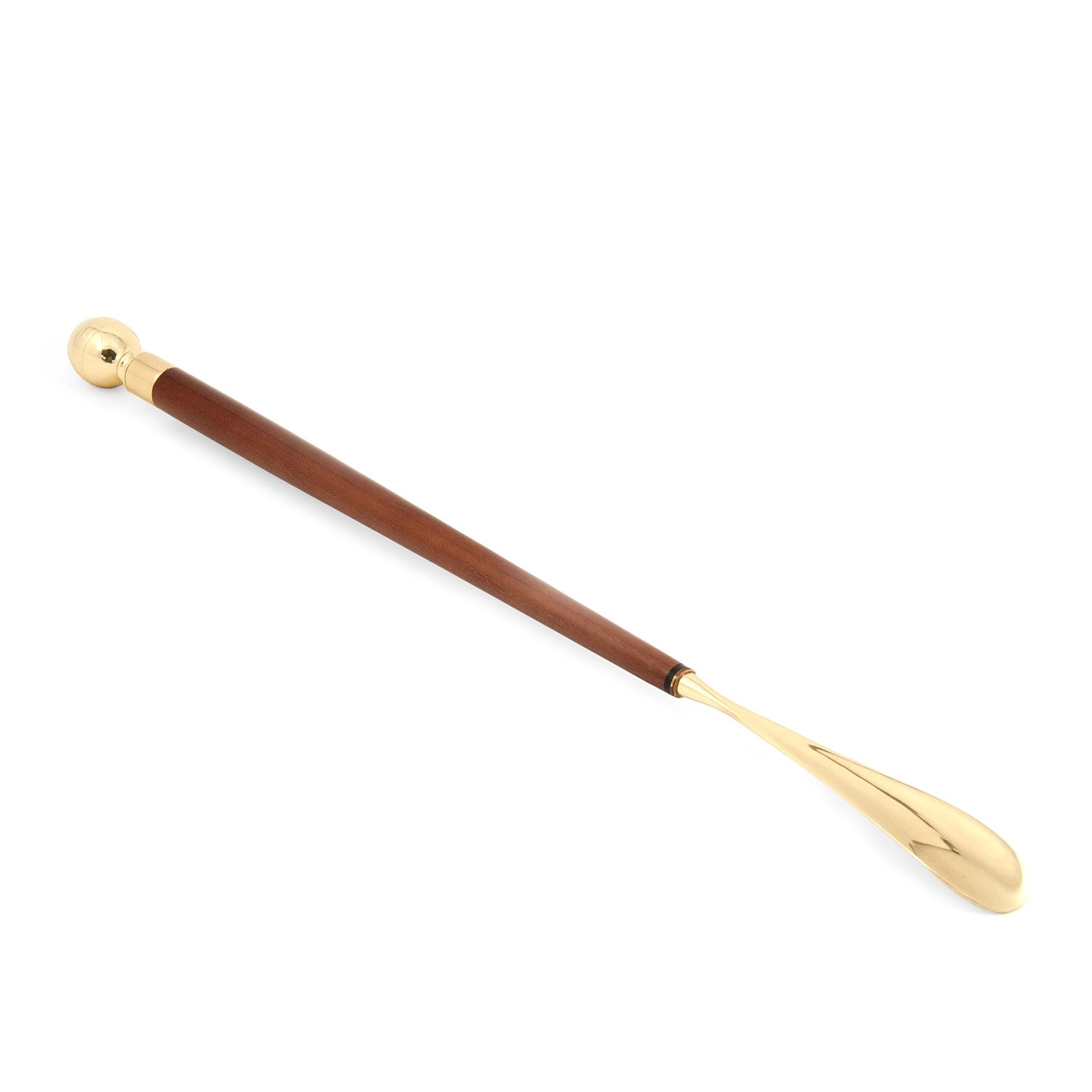 Long Gold Shoehorn with Polish Sponge