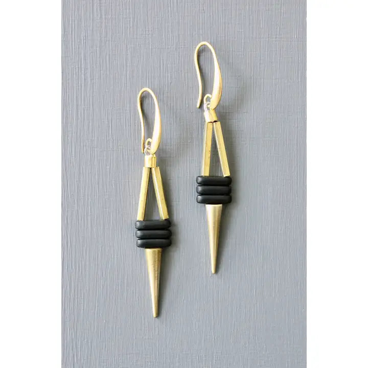 Mini Black Spike Earring