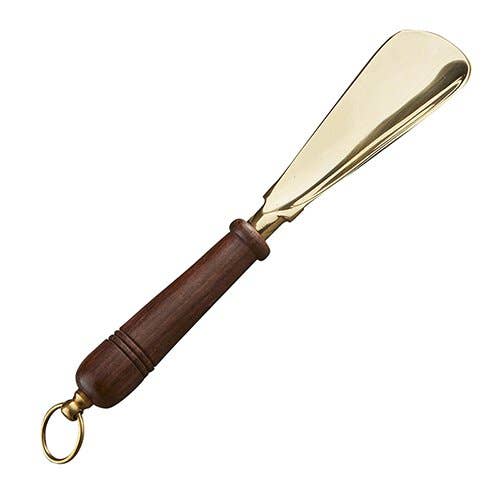 Brass and Wood Shoehorn